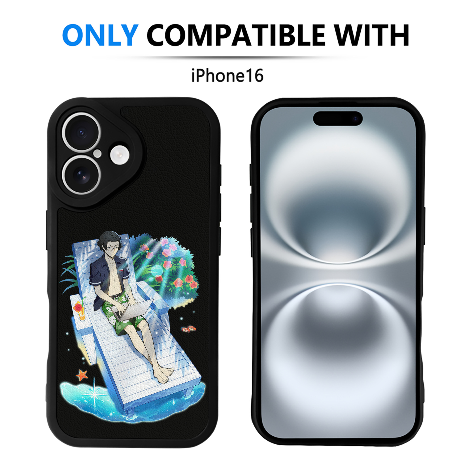 （画像用） 文豪ストレイドッグス Bungo Stray Dogs 【iPhone 16シリーズ対応】シリコンスマホケース（レザー調） 材質：シリコン